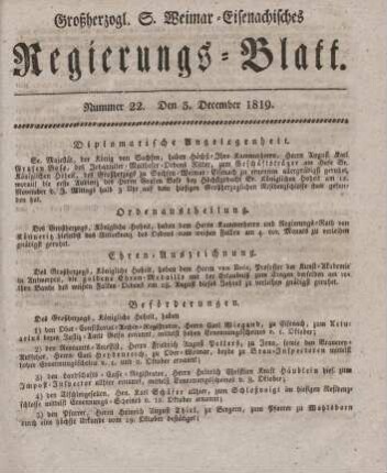 Nr. 22 : 3. December 1819