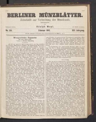 No. 138. Februar 1892