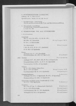 C. Sportmedizinische Ausbildung