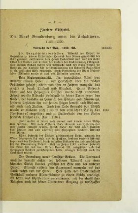 Zweiter Abschnitt. Die Mark Brandenburg unter den Anhaltinern, 1133 - 1320