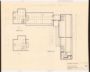 Forschungszentrum der Schering AG, Berlin-Wedding Erweiterung: Grundrisse Normalkeller Gebäude 105 und 106a, 1:200
