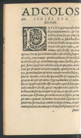 Ad Colossenses Epistola Pauli.