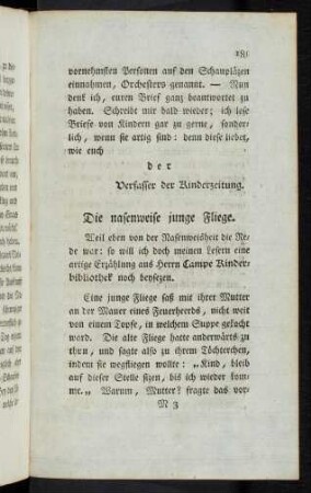 181-182 Die nasenweise junge Fliege