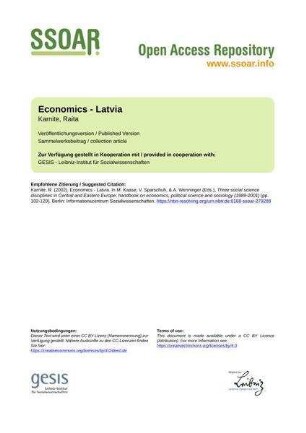 Economics - Latvia