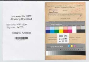 Entnazifizierung Andreas Tillmann, geb. 17.12.1894 ()