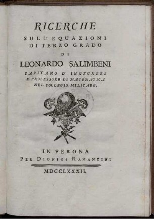 Ricerche sull' equazioni di terzo grado