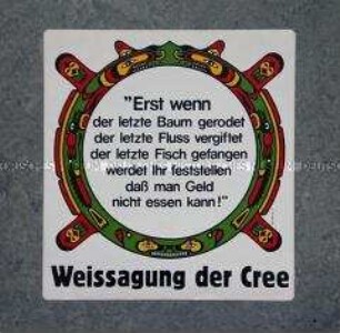 Aufkleber (groß) für Umweltschutz