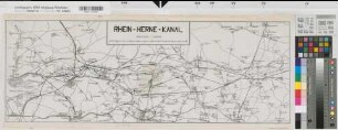 Rhein-Herne-Kanal Lageplan 1912 1 : 50 000 29 x 82 Druck: Pulchra Druck von C. G. Blanckertz, Düsseldorf Oberpräsidium Münster Nr. 6409