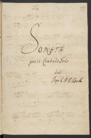 Sonaten; cemb; D-Dur; H 42; Wq 65.14
