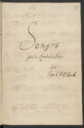 Sonaten; cemb; D-Dur; H 42; Wq 65.14