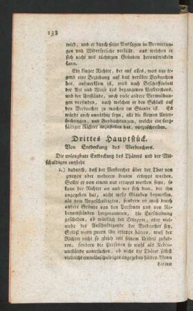 Drittes Hauptstück. Von Entdeckung des Verbrechers