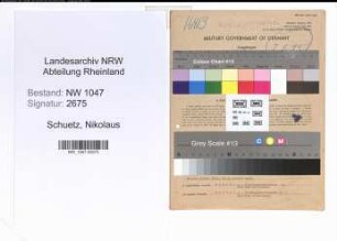 Entnazifizierung Nikolaus Schuetz , geb. 03.07.1894 (Angestellter)
