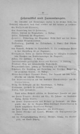 Lehrmittel und Sammlungen