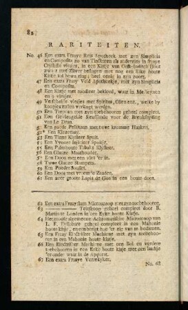 82-84, Rariteiten