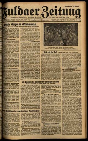 Ausgabe vom Dienstag, den 27. Februar 1940.