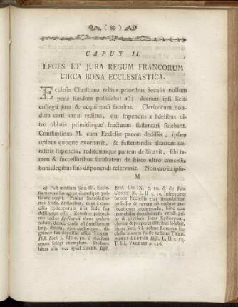 Caput II. Leges et Jura Regum Francorum Circa Bona Ecclesiastica.
