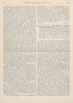 464-466 [Rezension] Thümmel, W., Zur Beurtheilung des Dogmatismus