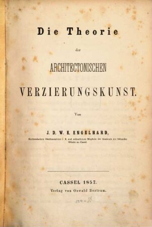 Die Theorie der architectonischen Verzierungskunst