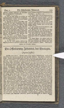 Die Offenbarung Johannes, des Theologen.