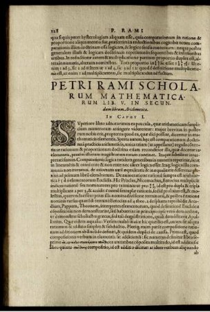 Petri rami scholarum mathematicarum. Lib V.