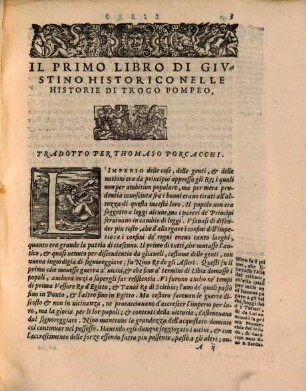 Giustino historico nelle Historie di Trogo Pompeio
