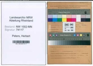 Entnazifizierung Herbert Peters , geb. 17.01.1910 (Ingenieur)