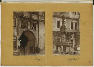 Portal, Lemgo / Brunnen, Stadthagen: Ansichten (aus: Skizzen- und Fotoalbum 18)