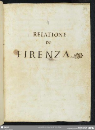 [Faszikel 8:] Relazione di Firenze