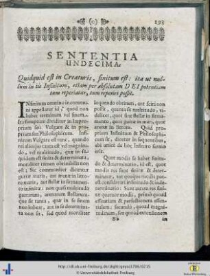 Sententia XI.