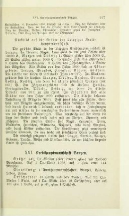 XVI. Kreishauptmannschaft Bautzen