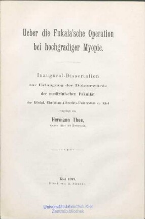 Ueber die Fukala'sche Operation bei hochgradiger Myopie