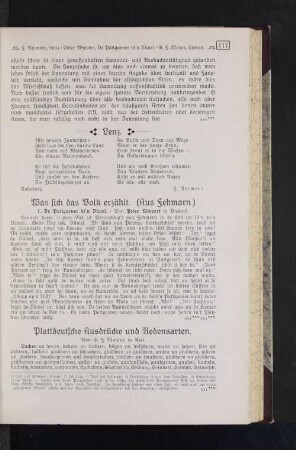 Plattdeutsche Ausdrücke und Redensarten.