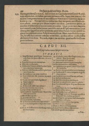 Caput XII. De Capitulatione Imperatoria.