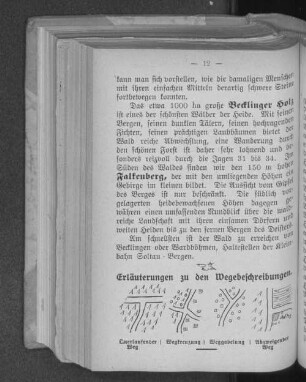 Erläuterungen zu den Wegbeschreibungen.