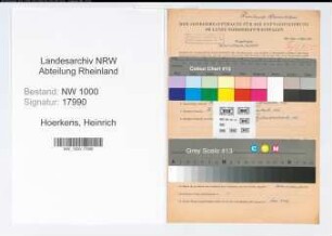 Entnazifizierung Heinrich Hoerkens, geb. 30.11.1905 (Verw.Beamter)