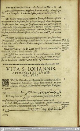 Vita S. Iohannis, Apostoli Et Evangelistae