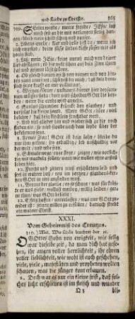 XXXI. Vom Geheimniß des Creutzes. - XXXV. Noth- und Klag- Lieder.