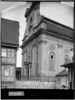 Neckarsulm Sankt Dionysius Kirche Außenansicht von Südwesten