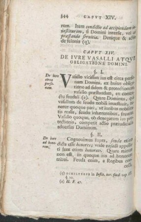 Capvt XIV. De Ivre Vasalli Atqve Obligatione Domini.