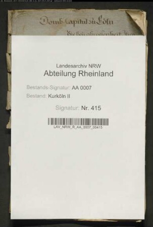 Kurfürstliche Verordnungen betr. die Tätigkeit der Statthalter