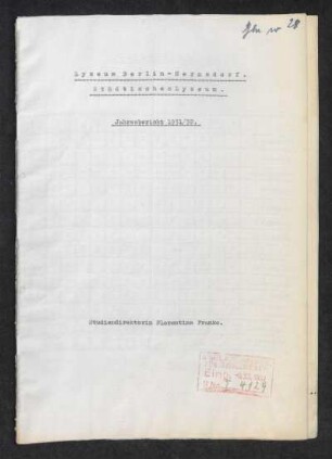1930/32: Jahresbericht ... - 1931/32