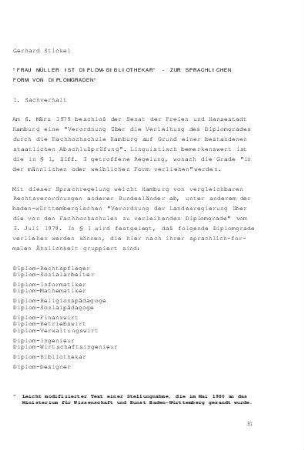 "Frau Müller ist Diplom-Bibliothekar" : zur sprachlichen Form von Diplomgraden