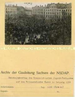 Am Reichsjugendtag des Kommunistischen Jugend-Verbandes in Leipzig
