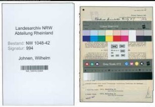 Entnazifizierung Wilhelm Johnen , geb. 27.11.1910 (Prokurist)