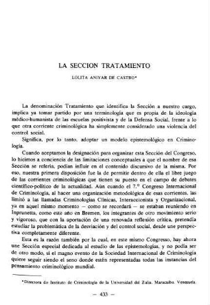 433-436, La seccion tratamiento