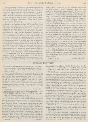 395-398 Kleine Kritiken