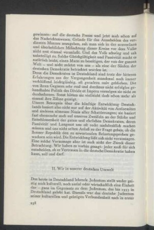 II. Wir in unserer deutschen Umwelt