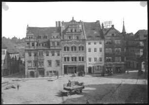 Meißen. Marktplatz (Südseite) mit Apotheke und Bäckerei A. Pause