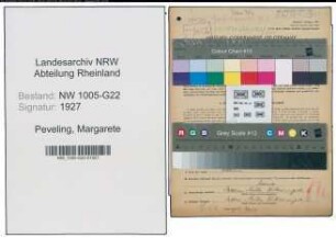 Entnazifizierung Margarete Peveling , geb. 15.02.1899 (Kauffrau)