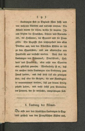 I. Landung der Römer.